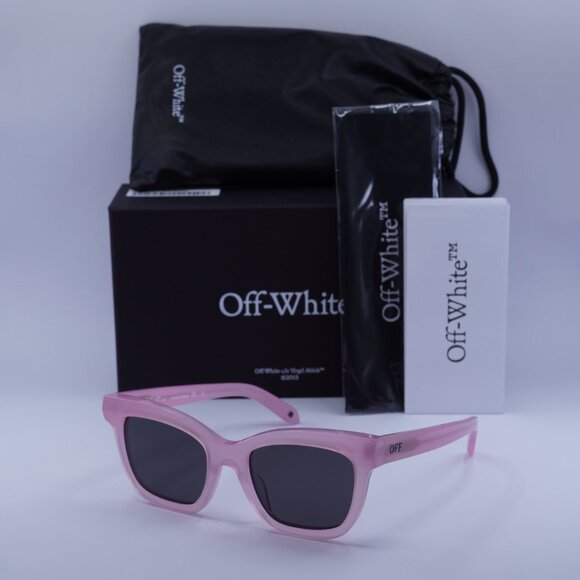 Off-White OERI143 LINCOLN 3007 Square Sunglasses – Pink/Dark Grey - Picture 5 of 10
